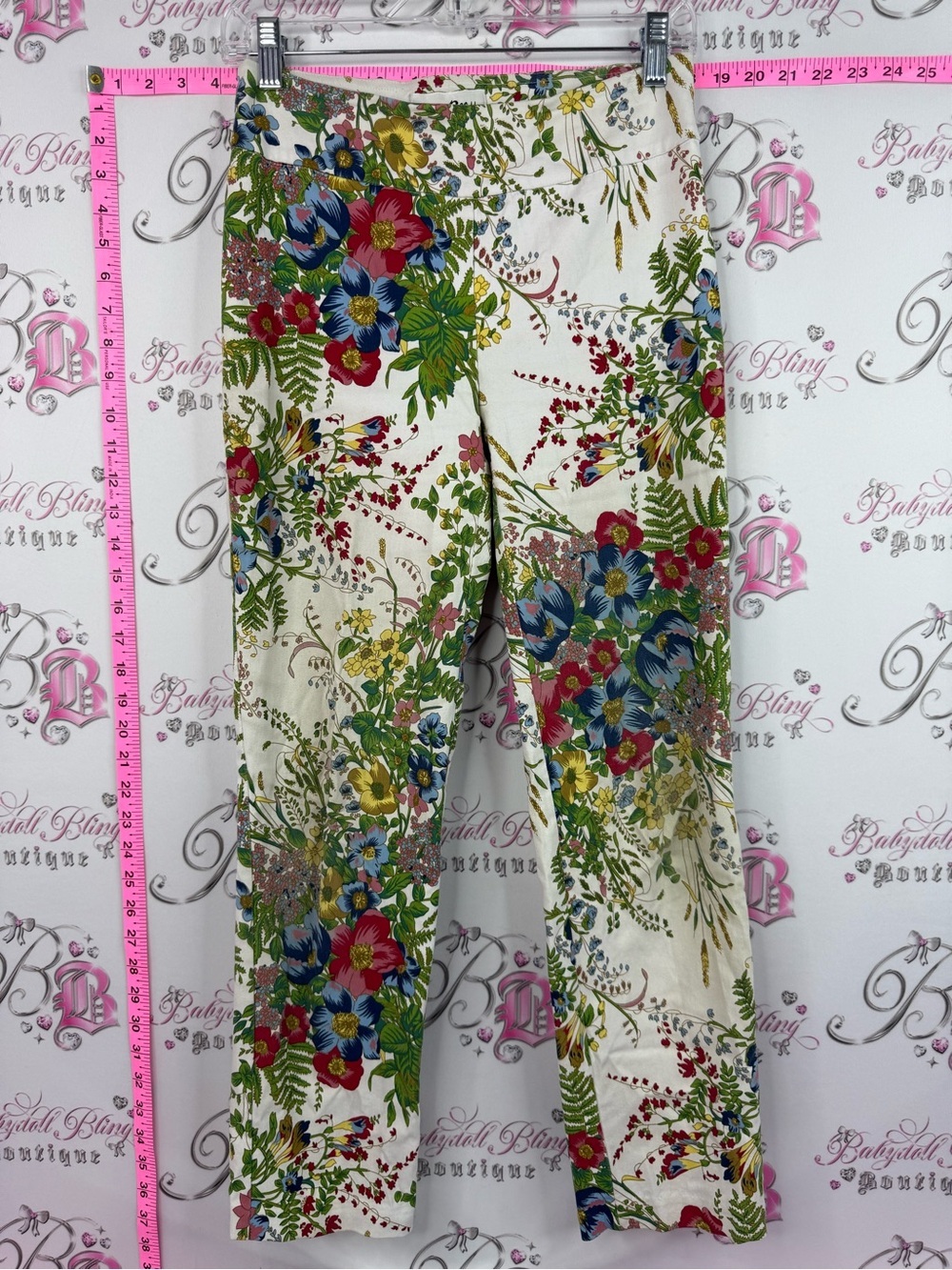 Joseph Ribkoff pants Cream Floral Straight Leg Pants